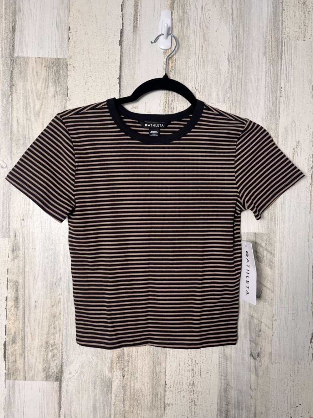 ATHLETA Signature Rib Crop Tee XS - Picture 2 of 9